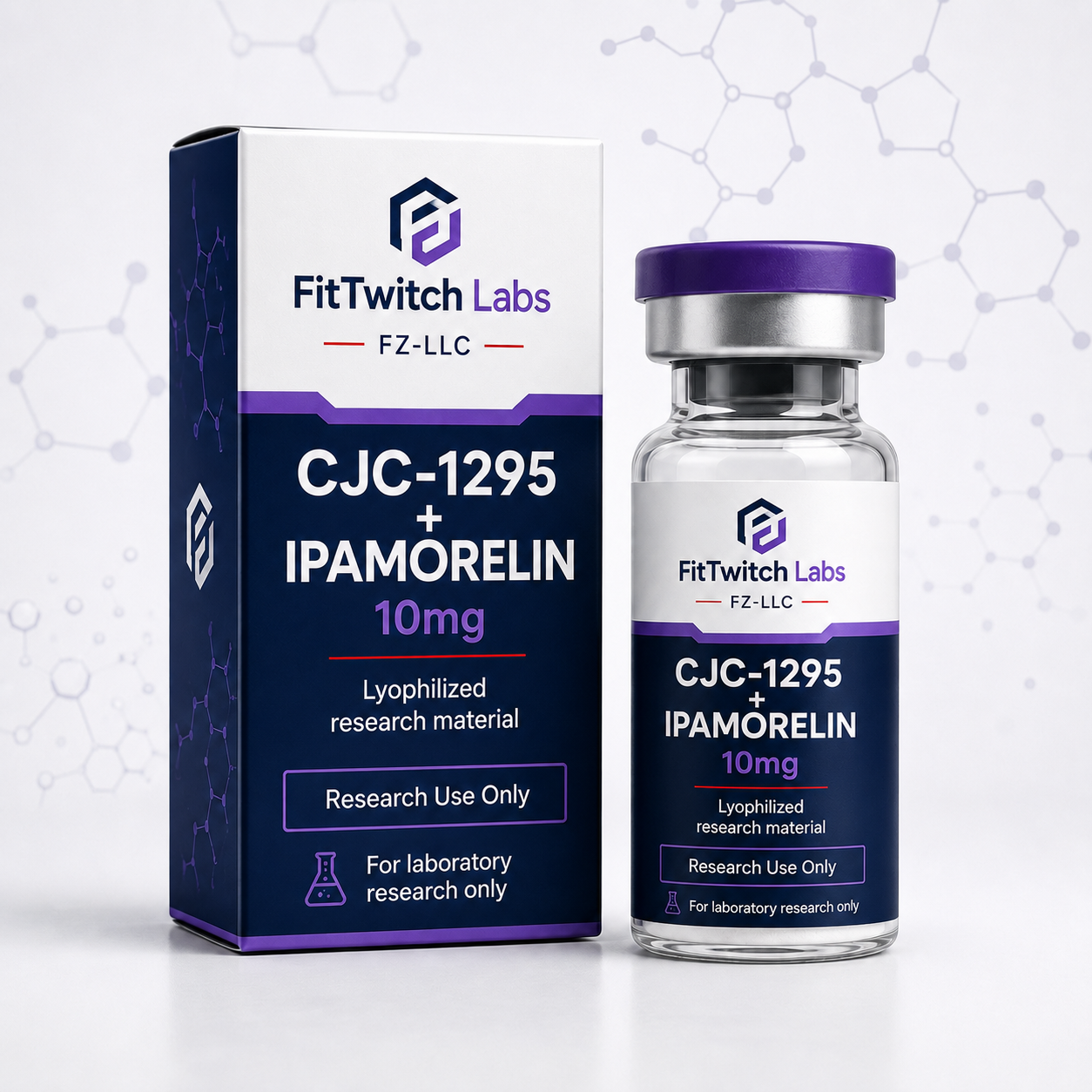 CJC-1295 + Ipamorelin 10mg — Research Use Only