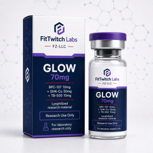 GLOW 70mg (BPC-157 10mg + GHK-Cu 50mg + TB-500 10mg) — Research Use Only